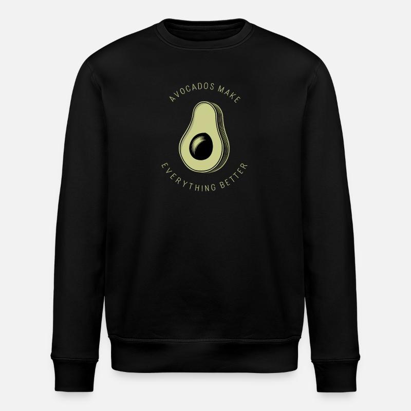 Avocados Make Everything Better - Stanley/Stella ROLLER Unisex Organic Sweatshirt - black