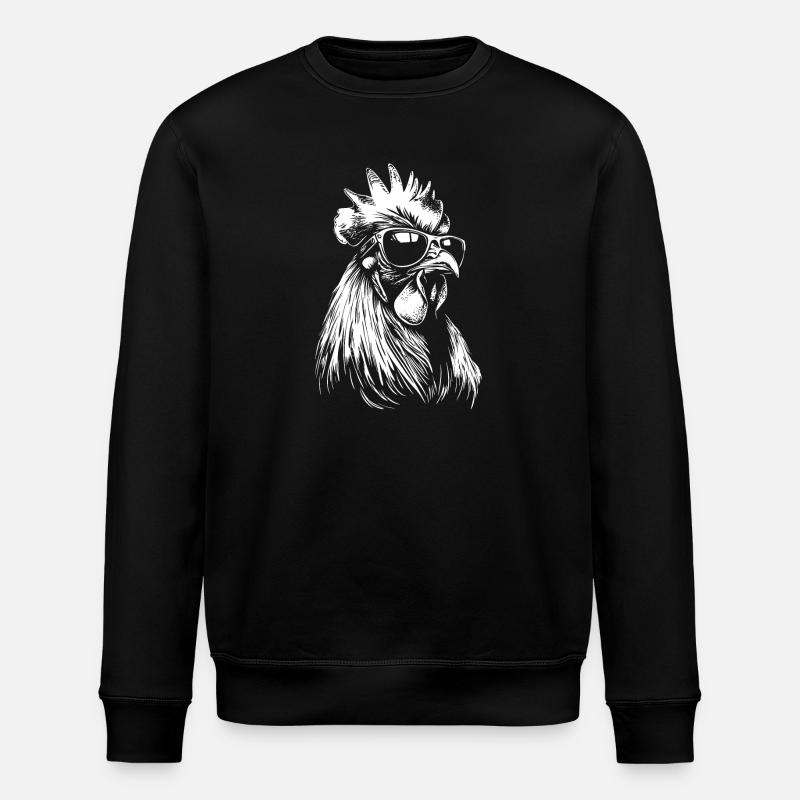Chicken Cool Summer - Stanley/Stella ROLLER Unisex Organic Sweatshirt - black