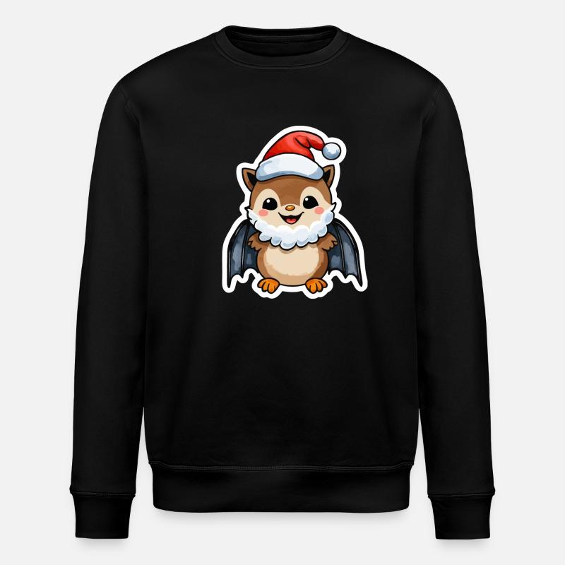 Fledermaus Weihnachten - Stanley/Stella Unisex Bio-Sweatshirt ROLLER - Schwarz