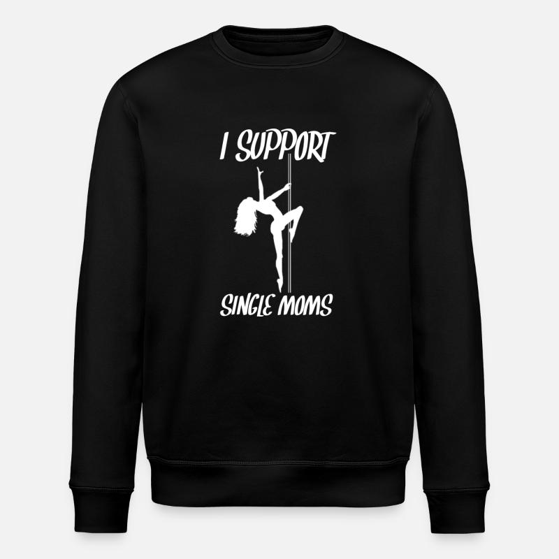 I SUPPORT SINGLE MOMS - Stanley/Stella Unisex Bio-Sweatshirt ROLLER - Schwarz