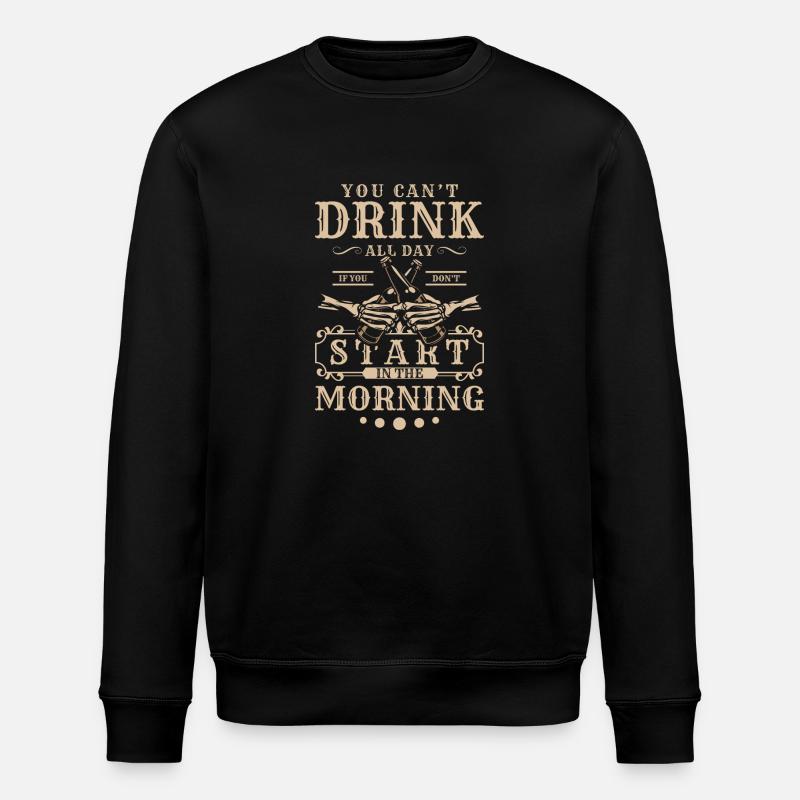 Partying, partying, drinking, friends - Stanley/Stella ROLLER Unisex Organic Sweatshirt - black