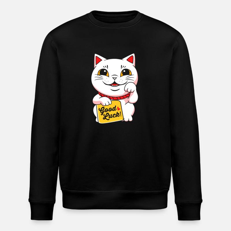 Porte-bonheur Maneki Neko Japon - Sweat bio ROLLER Stanley/Stella Unisexe - noir