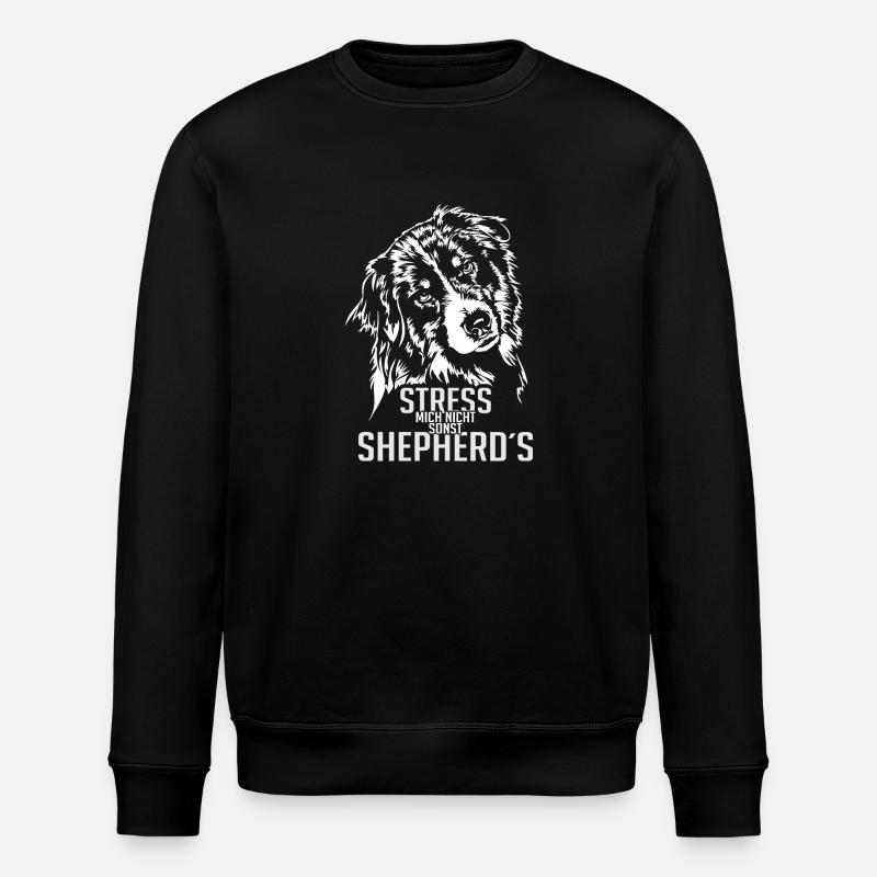 AUSSIE AUSTRALIAN SHEPHERD Hundespruch Wilsigns - Stanley/Stella Unisex Bio-Sweatshirt ROLLER - Schwarz