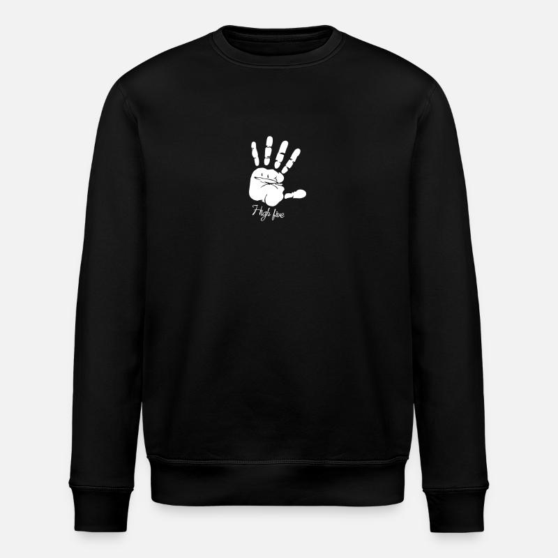 high five - Stanley/Stella ROLLER Unisex Organic Sweatshirt - black
