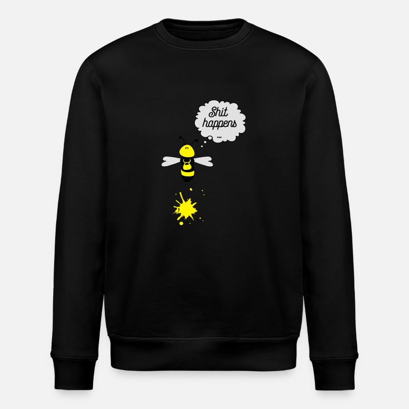 Shit happens Biene - Stanley/Stella Unisex Bio-Sweatshirt ROLLER - Schwarz