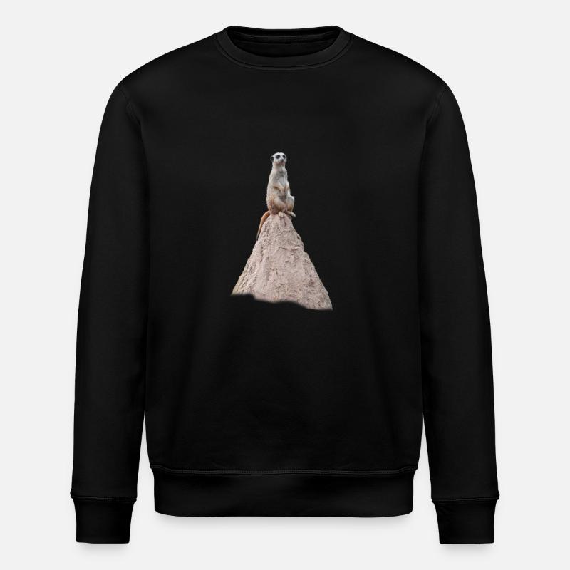 Erdmännchen_Hügel_1 - Stanley/Stella Unisex Bio-Sweatshirt ROLLER - Schwarz