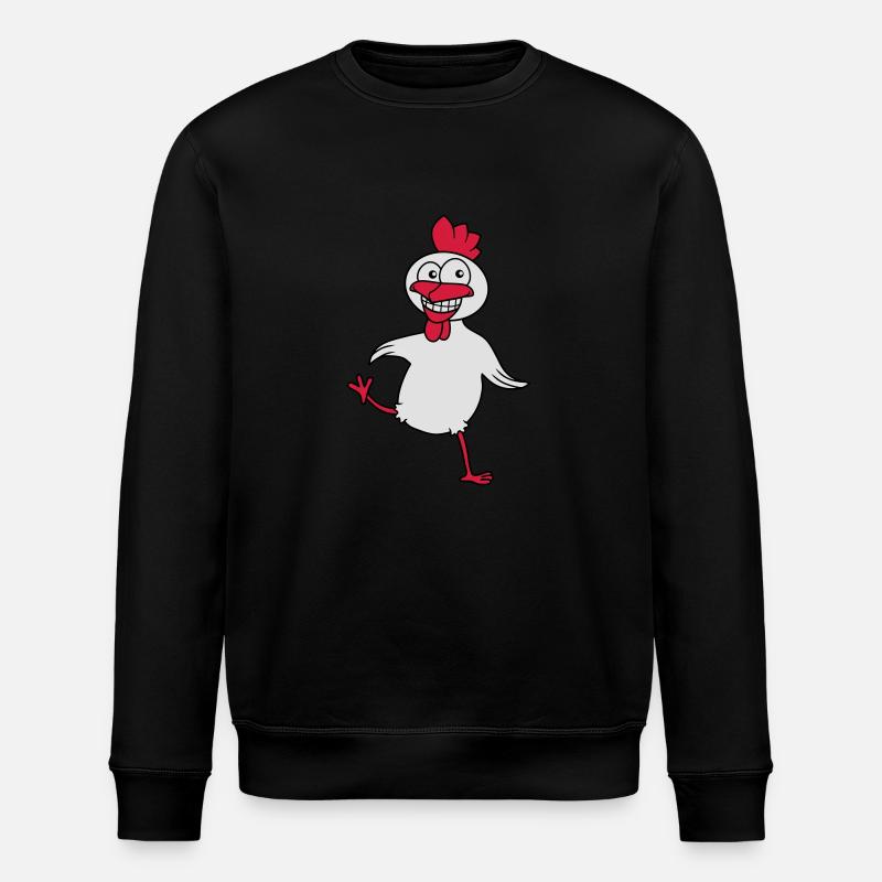 Funny Chicken - Stanley/Stella ROLLER Unisex Organic Sweatshirt - black