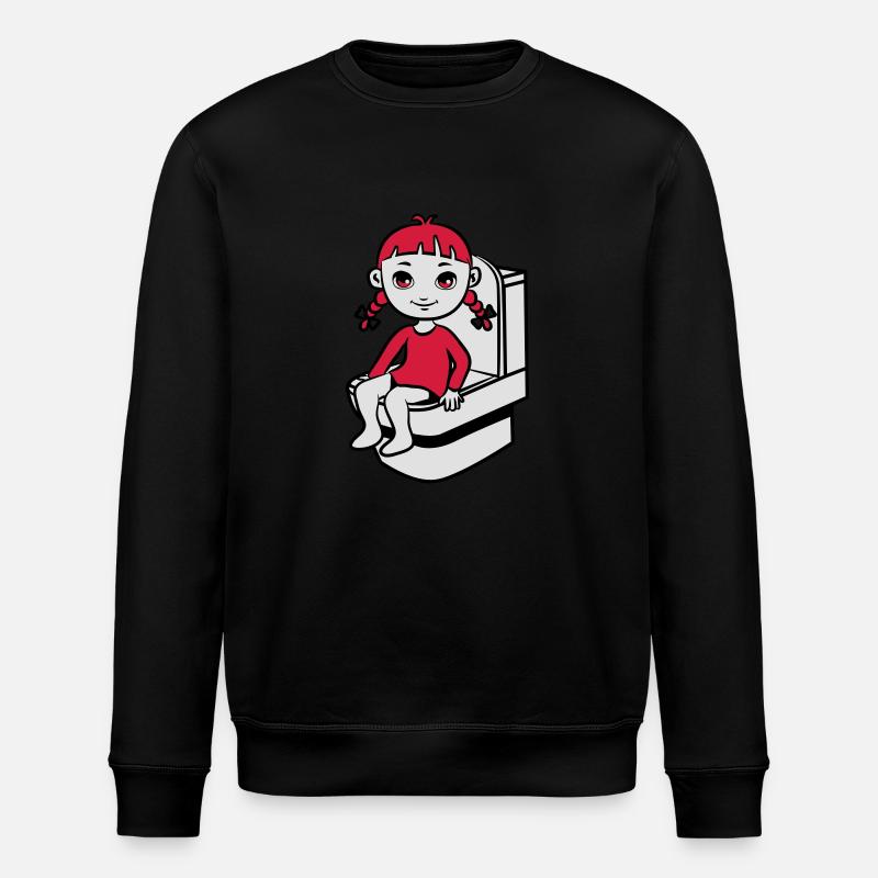 wc kleines mädchen - Stanley/Stella Unisex Bio-Sweatshirt ROLLER - Schwarz