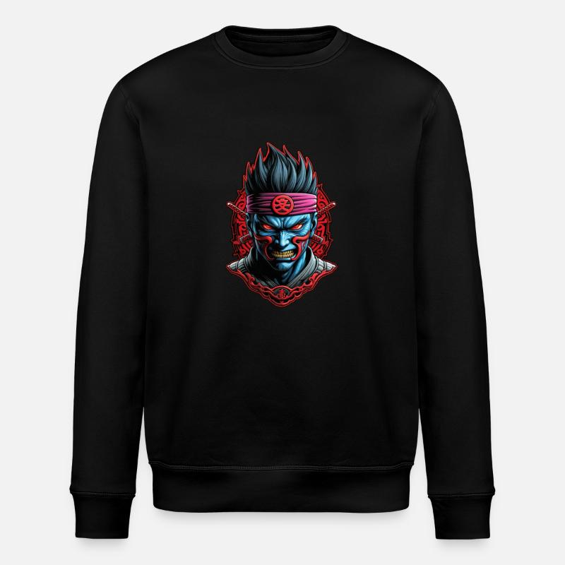 Samurai-Krieger - Japan - Dämon - Stanley/Stella Unisex Bio-Sweatshirt ROLLER - Schwarz