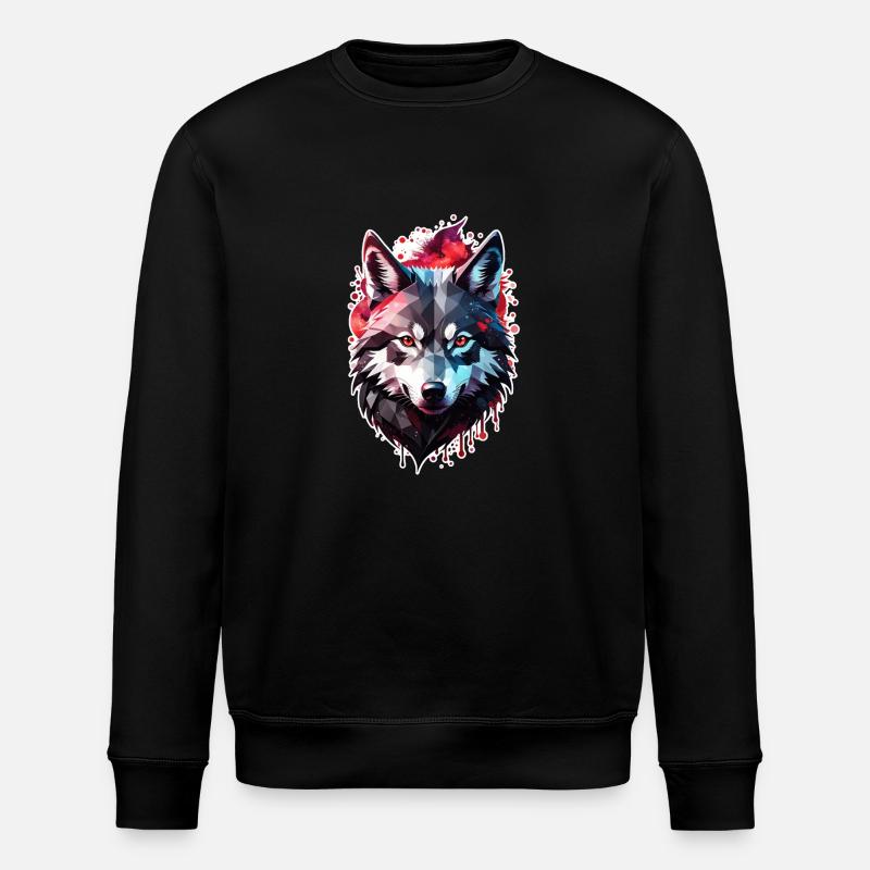 loup tatouage - Sweat bio ROLLER Stanley/Stella Unisexe - noir
