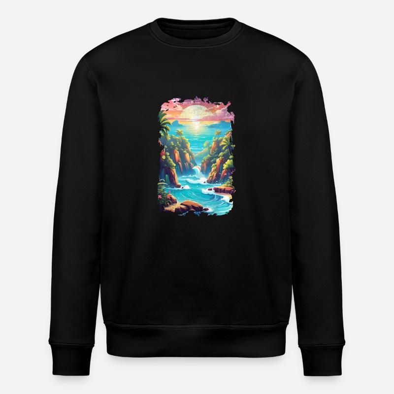 plage vacances soleil mer - Sweat bio ROLLER Stanley/Stella Unisexe - noir