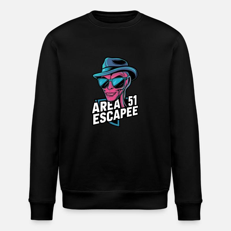 Area 51 Ausbrecher - Stanley/Stella Unisex Bio-Sweatshirt ROLLER - Schwarz