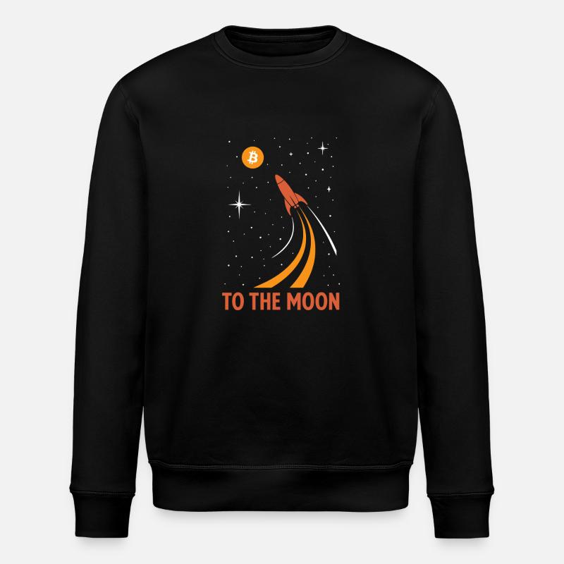 Bitcoin to the moon - Stanley/Stella ROLLER Unisex Organic Sweatshirt - black