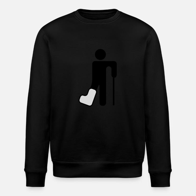 broken_leg - Stanley/Stella ROLLER Unisex Organic Sweatshirt - black