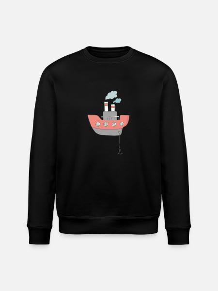 boat - Stanley/Stella ROLLER Unisex Organic Sweatshirt - black