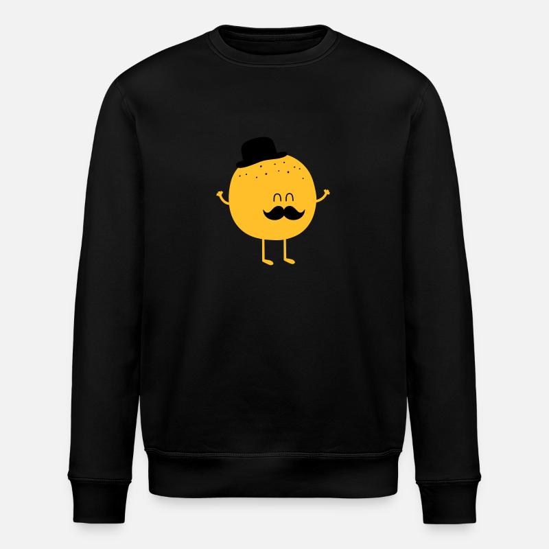 Funny Orange with Mustache - Sweat bio ROLLER Stanley/Stella Unisexe - noir