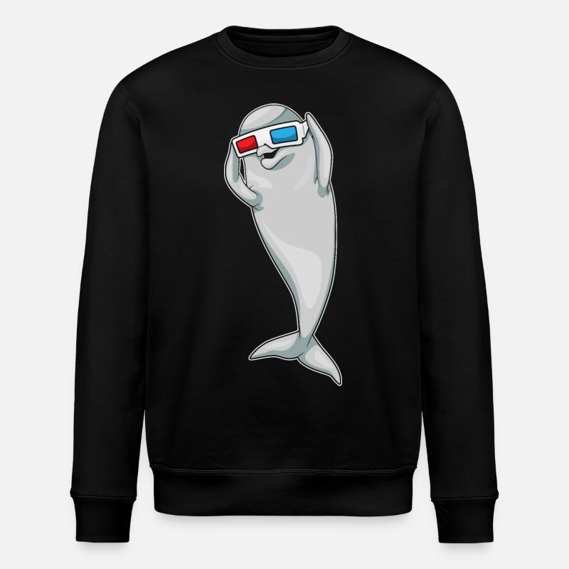 Dolphin Goggles - Stanley/Stella ROLLER Unisex Organic Sweatshirt - black