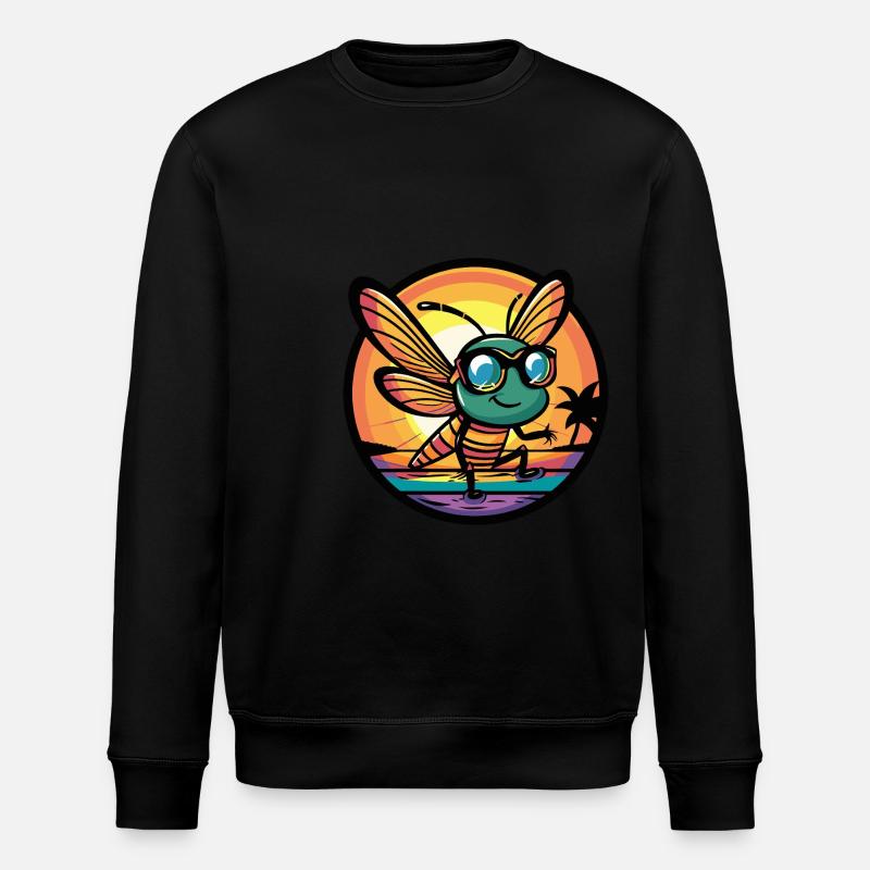 Libelle Cool Comic - Stanley/Stella Unisex Bio-Sweatshirt ROLLER - Schwarz