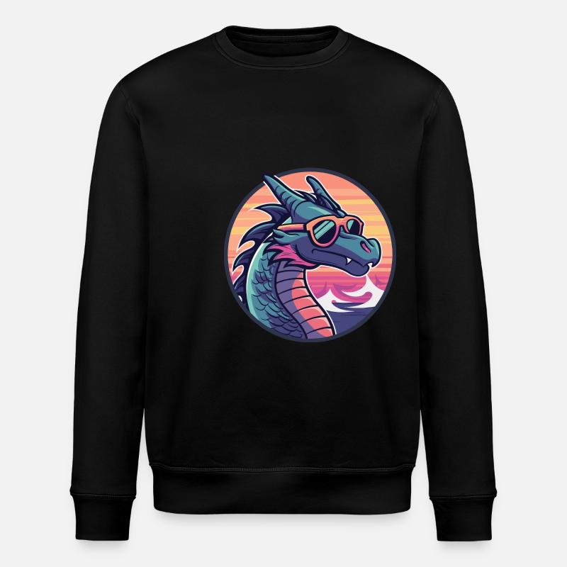 Drache Cool Comic - Stanley/Stella Unisex Bio-Sweatshirt ROLLER - Schwarz