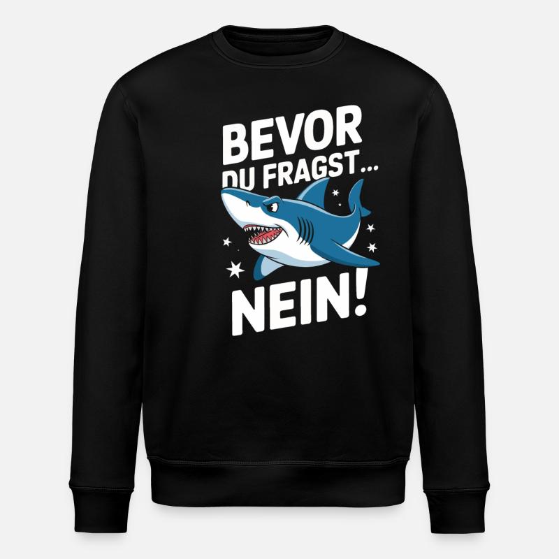 Shark Shark Sharks Shark - Stanley/Stella ROLLER Unisex Organic Sweatshirt - black