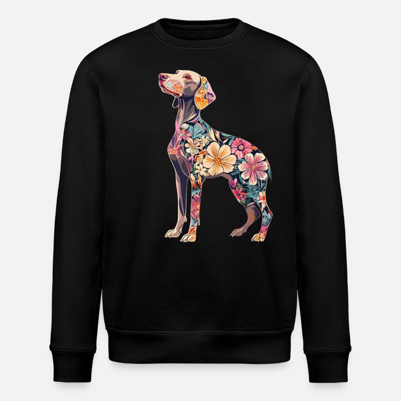 Weimaraner - Stanley/Stella Unisex Bio-Sweatshirt ROLLER - Schwarz