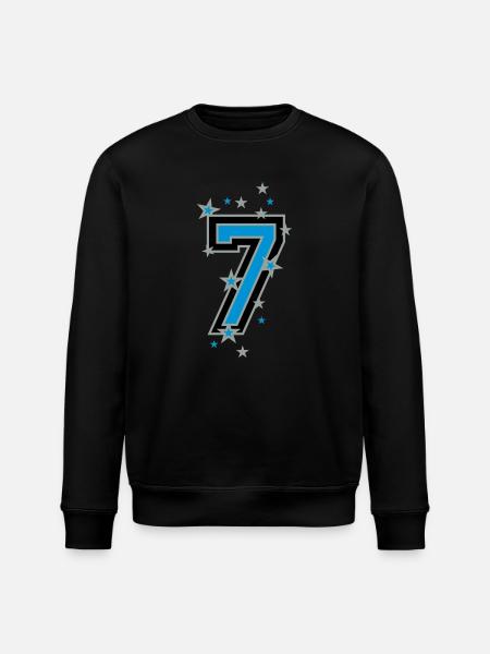 Die Nummer sechs 6 - Stanley/Stella Unisex Bio-Sweatshirt ROLLER - Schwarz