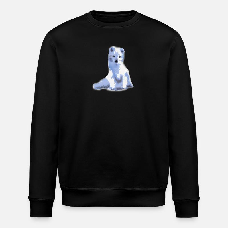 arctic foxy / arctic fox - Stanley/Stella ROLLER Unisex Organic Sweatshirt - black