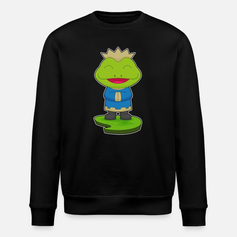 Frog Crown - Stanley/Stella ROLLER Unisex Organic Sweatshirt - black