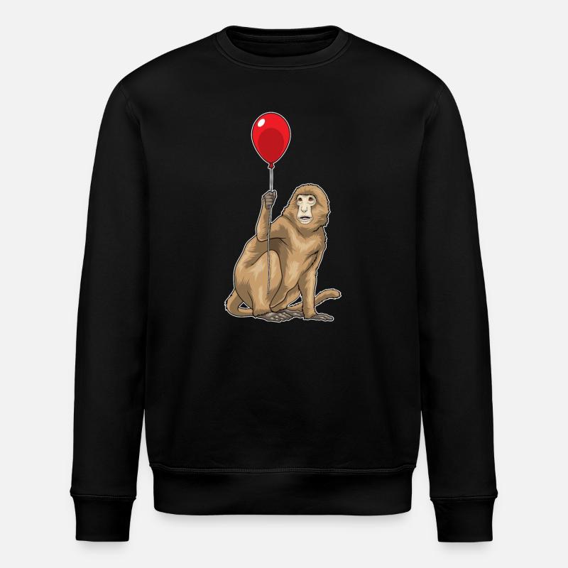 Affe Luftballon - Stanley/Stella Unisex Bio-Sweatshirt ROLLER - Schwarz