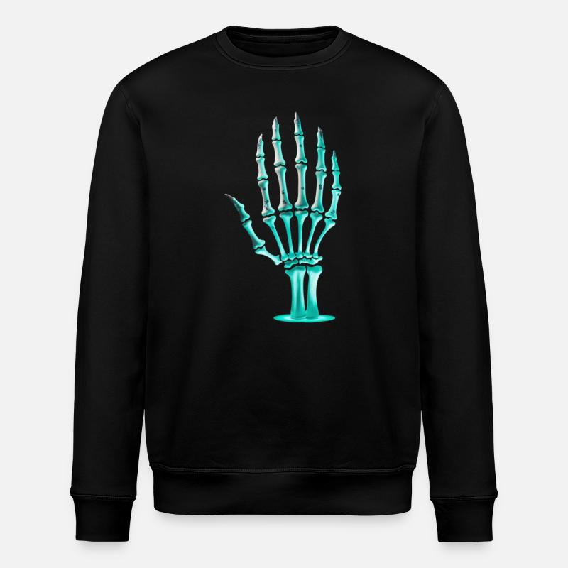 Halloween Skelett Hand - Stanley/Stella Unisex Bio-Sweatshirt ROLLER - Schwarz
