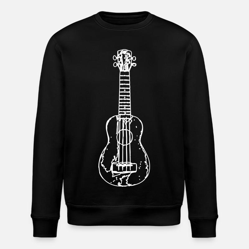 Ukulele Zeichnung - Stanley/Stella Unisex Bio-Sweatshirt ROLLER - Schwarz