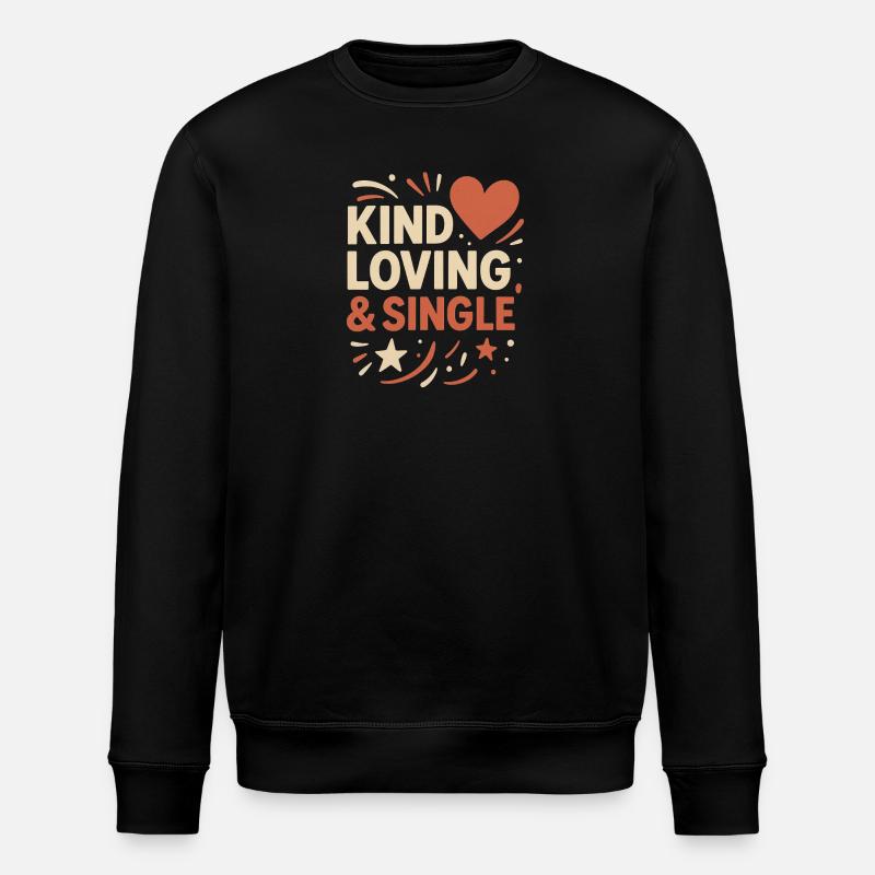 Design Positif pour Cœurs Solitaires - Sweat bio ROLLER Stanley/Stella Unisexe - noir