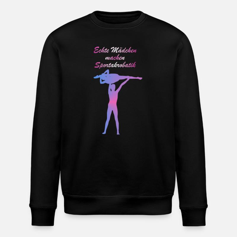 Echte Mädchen Sportakrobatik - Stanley/Stella Unisex Bio-Sweatshirt ROLLER - Schwarz