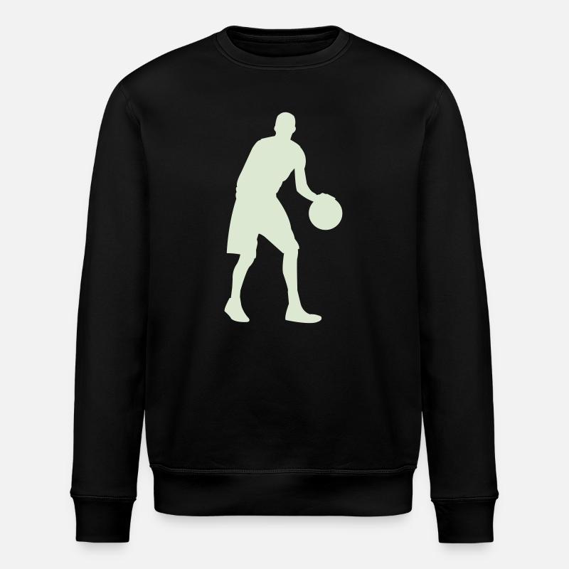 Silhouette de basket vert pastel - Sweat bio ROLLER Stanley/Stella Unisexe - noir