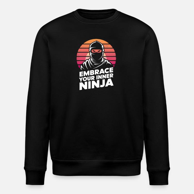 Embrace Your Inner Ninja - Stanley/Stella ROLLER Unisex Organic Sweatshirt - black