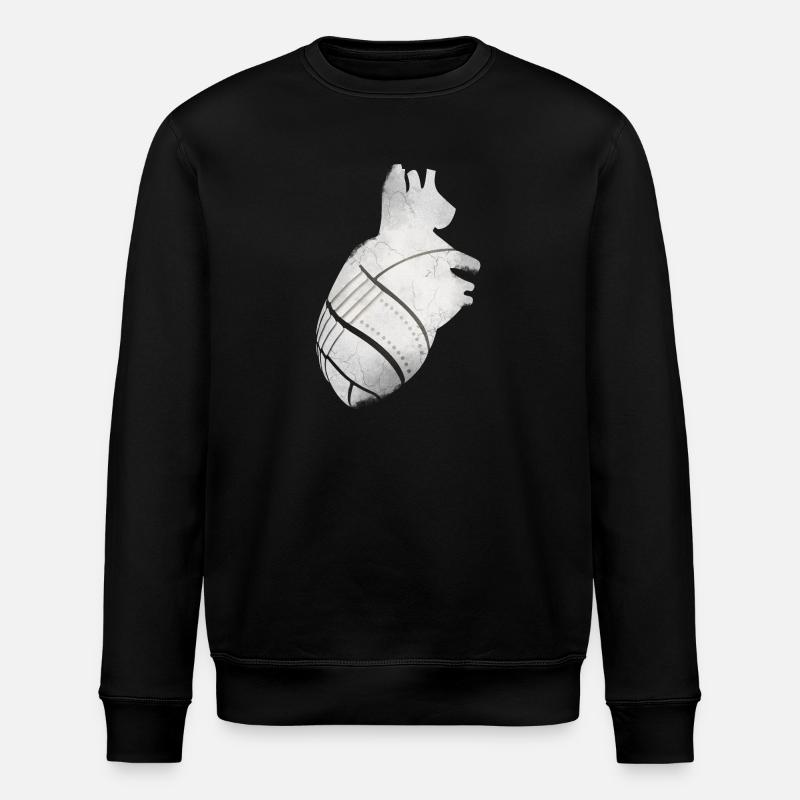 Ein Herz aus Metall - Stanley/Stella Unisex Bio-Sweatshirt ROLLER - Schwarz