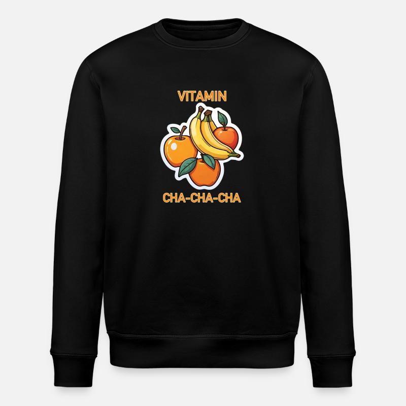 Vitamin Cha-Cha-Cha Obst-Shirt - Stanley/Stella Unisex Bio-Sweatshirt ROLLER - Schwarz