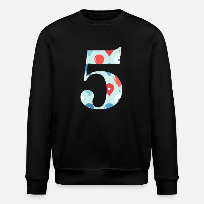 5th anniversary balloon - Stanley/Stella ROLLER Unisex Organic Sweatshirt - black