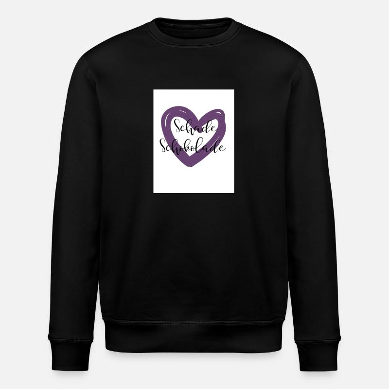 Schade Schokolade - Stanley/Stella Unisex Bio-Sweatshirt ROLLER - Schwarz