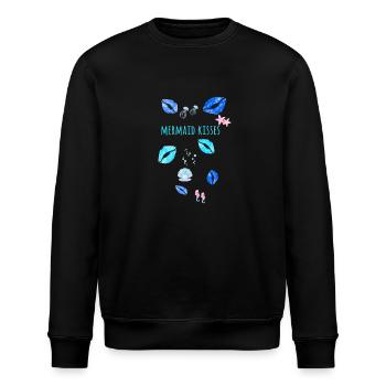 Mermaid Kisses ,Underwater, blue lips - Stanley/Stella Unisex Bio-Sweatshirt ROLLER - Schwarz - Vorne - Nik (191cm)