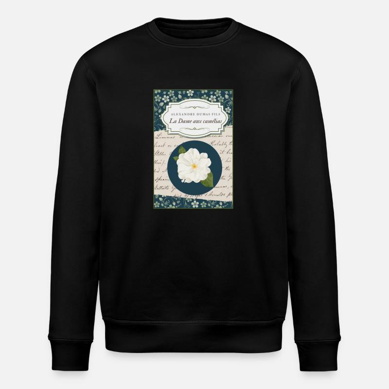 Die Dame der Kamelien - Stanley/Stella Unisex Bio-Sweatshirt ROLLER - Schwarz