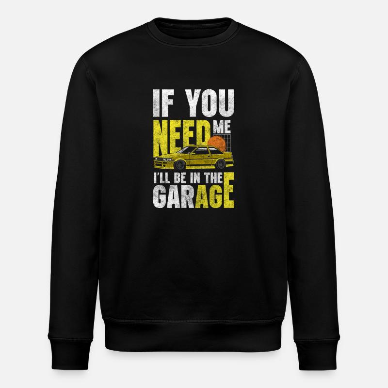 Car Engine Classic - Stanley/Stella ROLLER Unisex Organic Sweatshirt - black