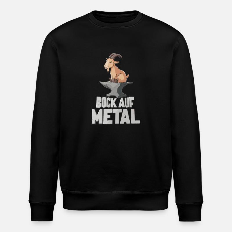 Bock auf Metal - Stanley/Stella Unisex Bio-Sweatshirt ROLLER - Schwarz