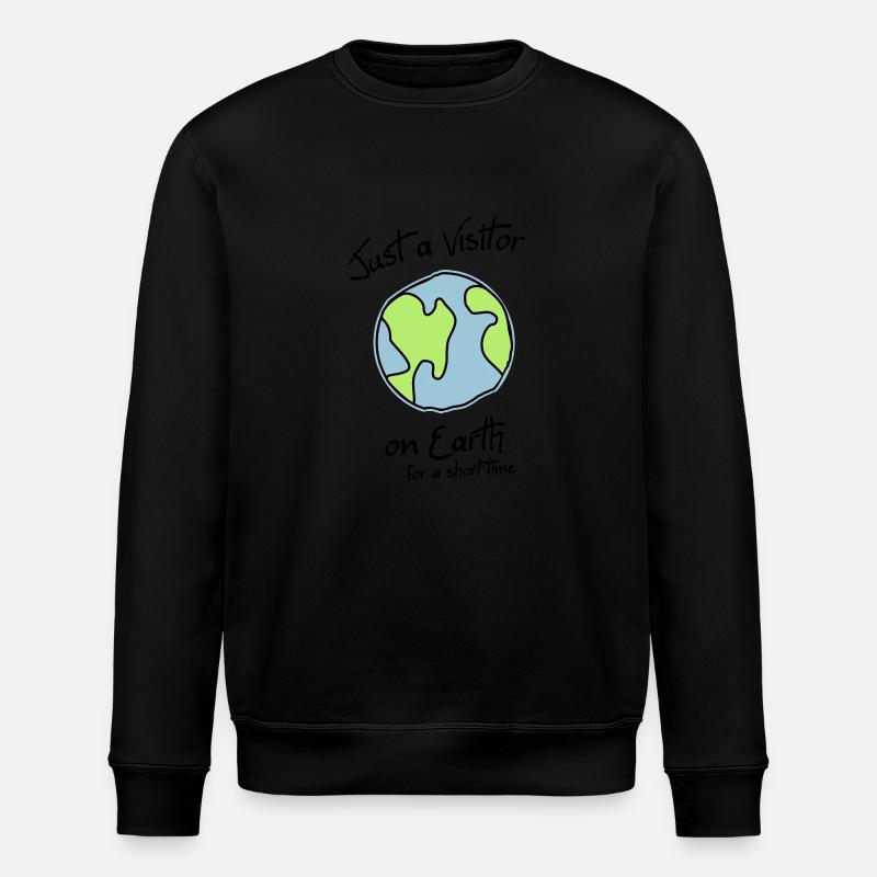 Visitor on Earth - Stanley/Stella Unisex Bio-Sweatshirt ROLLER - Schwarz