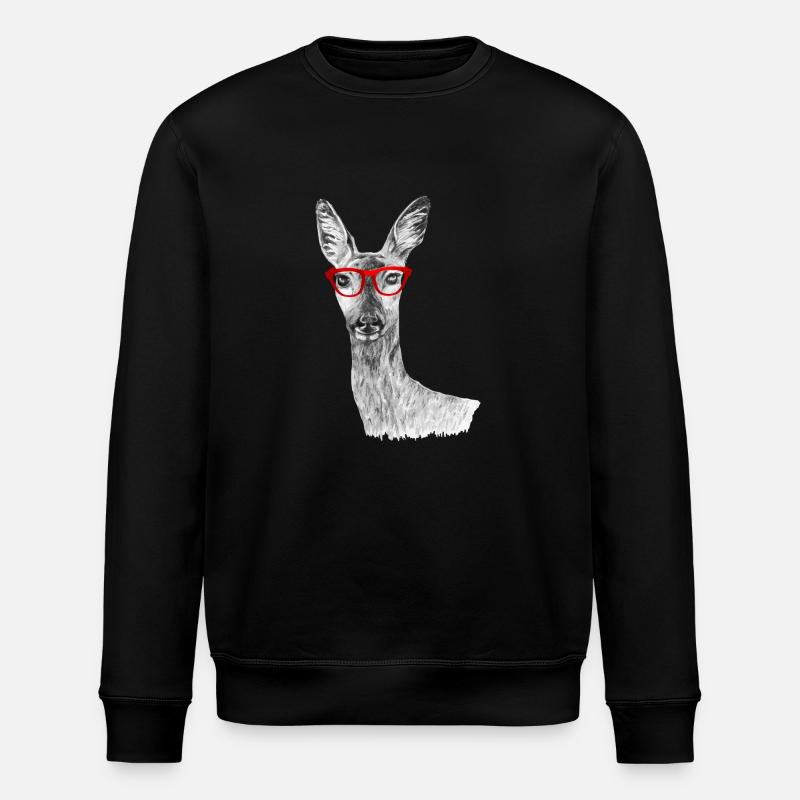 chevreuil - Sweat bio ROLLER Stanley/Stella Unisexe - noir