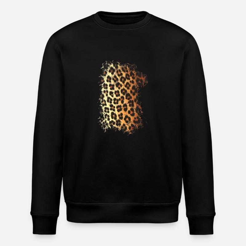 Leoparden Fell Muster - Stanley/Stella Unisex Bio-Sweatshirt ROLLER - Schwarz