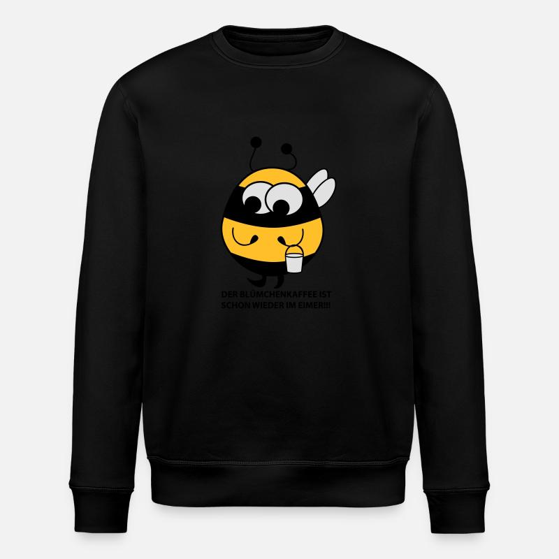 Biene mit Eimer - Stanley/Stella Unisex Bio-Sweatshirt ROLLER - Schwarz