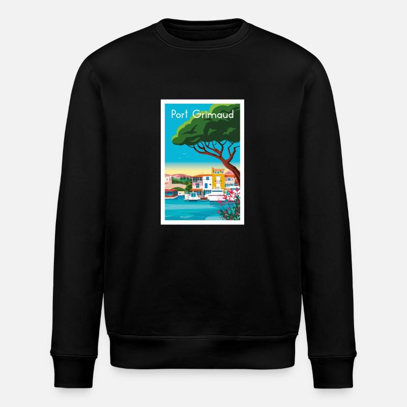 PORT GRIMAUD - Sweat bio ROLLER Stanley/Stella Unisexe - noir