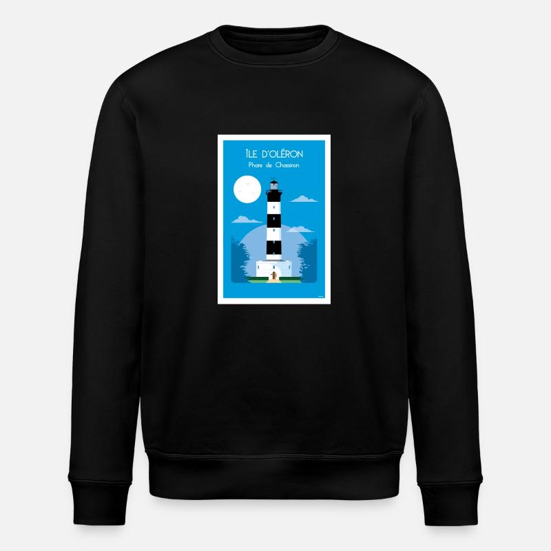 CHASSIRON LIGHTHOUSE - Stanley/Stella ROLLER Unisex Organic Sweatshirt - black