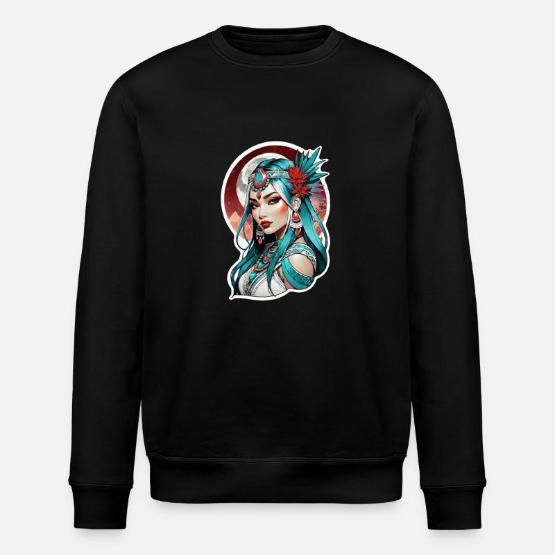 Indische Prinzessin - Aztek - Stanley/Stella Unisex Bio-Sweatshirt ROLLER - Schwarz